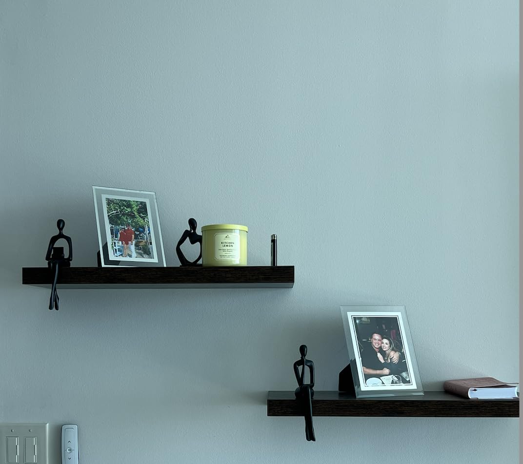 HOOBRO Floating Shelves for Wall, Wall Mounted Shelf Set of 2, 15.7