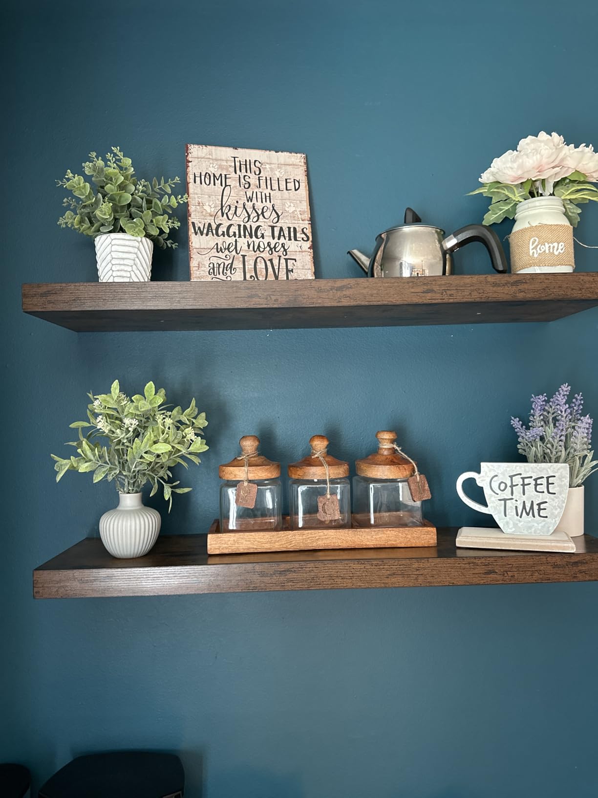 HOOBRO Floating Shelves for Wall, Wall Mounted Shelf Set of 2, 15.7