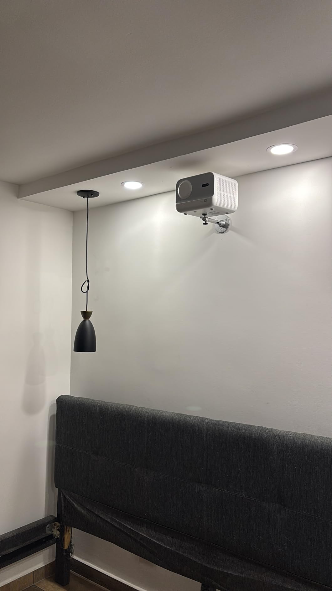 Mini Ceiling Wall Projector Mount Stand Compatible with QKK, DR.J, DBPOWER, Anker, VANKYO, AAXA, Jinhoo, PVO, TMY, AuKing and Most Other Mini Projector (175mm, Black) customer photo 1