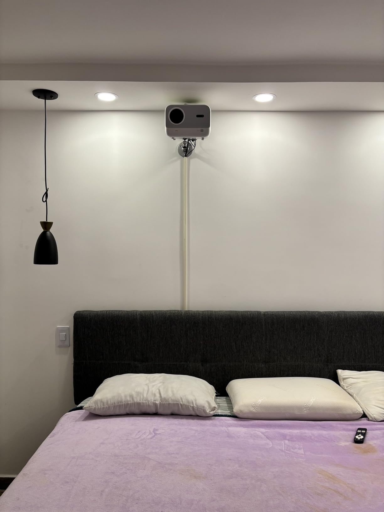 Mini Ceiling Wall Projector Mount Stand Compatible with QKK, DR.J, DBPOWER, Anker, VANKYO, AAXA, Jinhoo, PVO, TMY, AuKing and Most Other Mini Projector (175mm, Black) customer photo 2