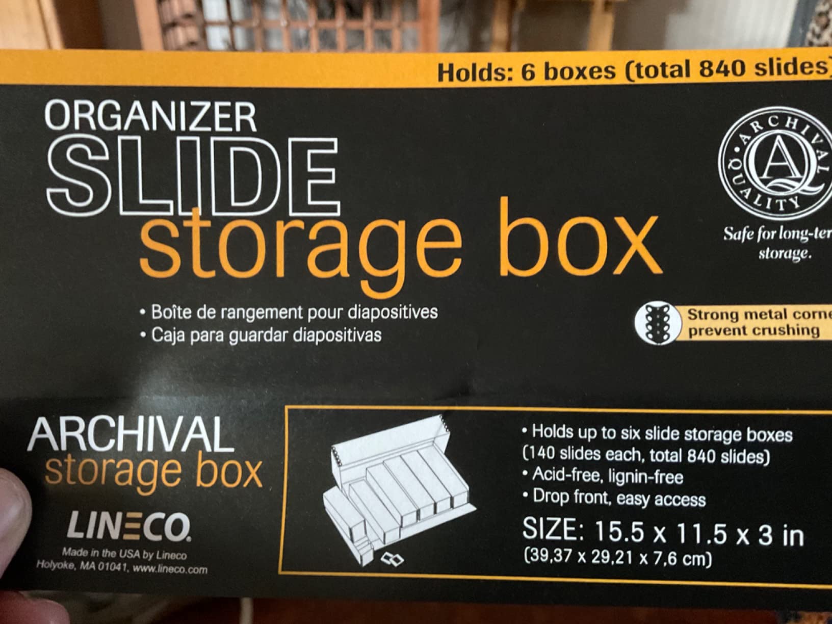 Lineco Archival Slide Storage Box 15.5