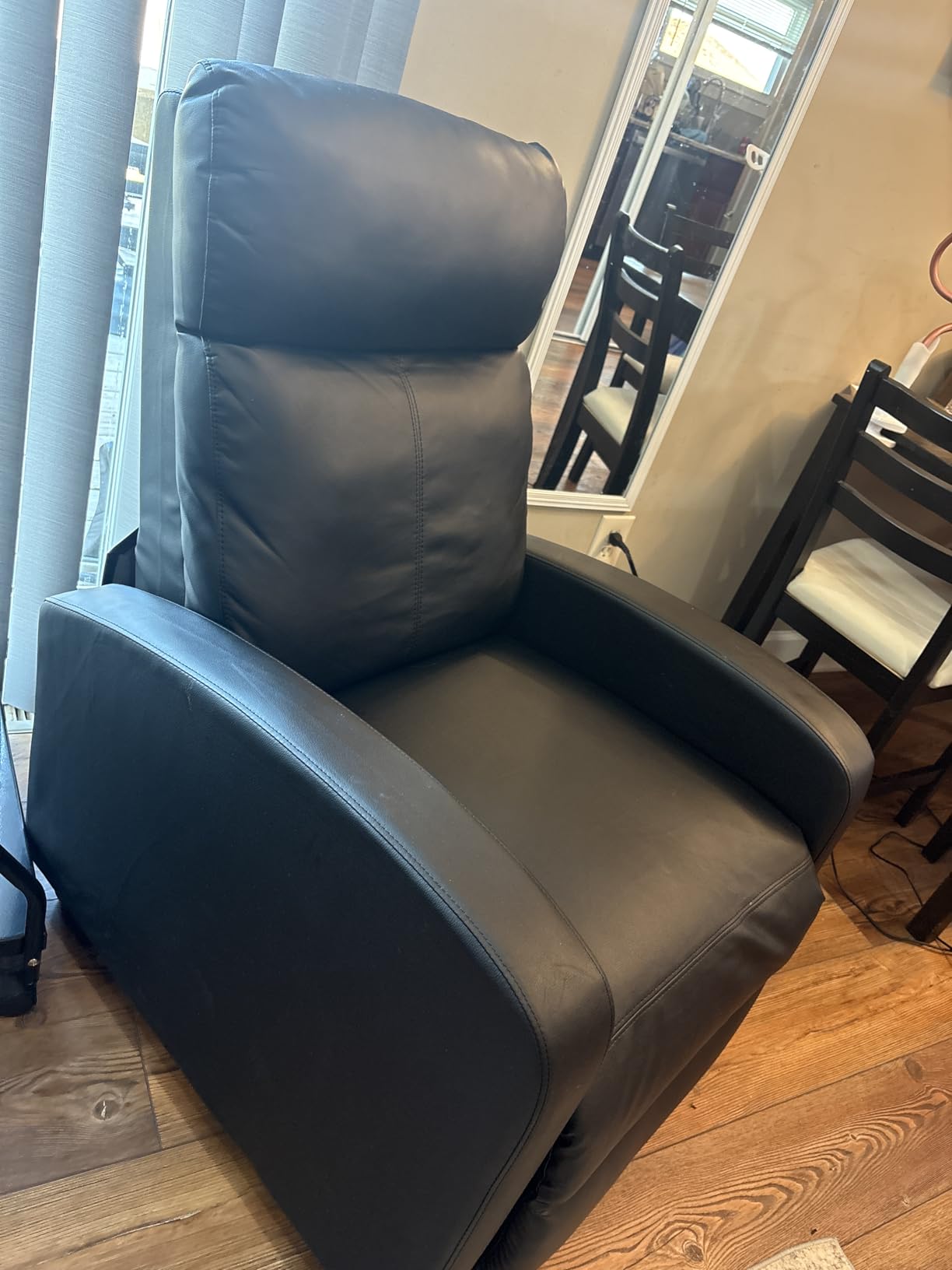 BestMassage Recliner Chair with 2 Point Massage Function, Lumbar Support, Adjustable Push Back, Wide Armrests, Footrest & Padded Seat for Living Room, Home Theatre customer photo 2
