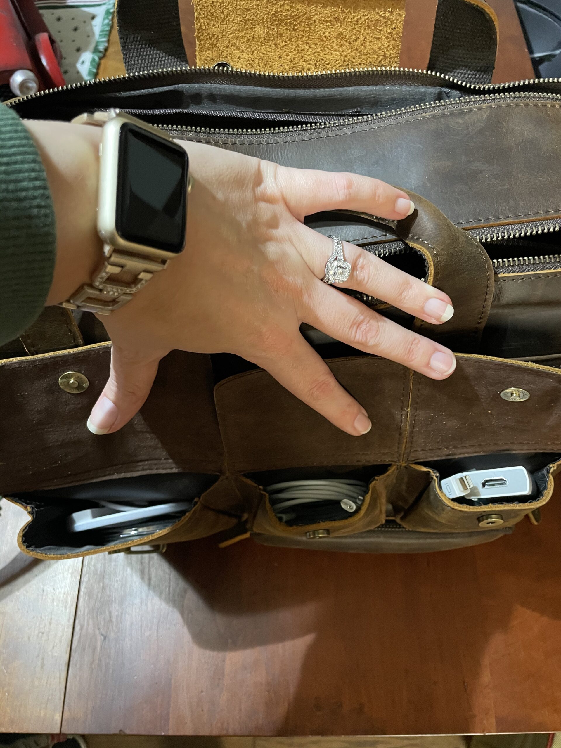 TIDING Full Grain Leather Briefcase For Men 17 Inch Laptop Case Business Travel Office Messenger Shoulder Bag customer photo 2