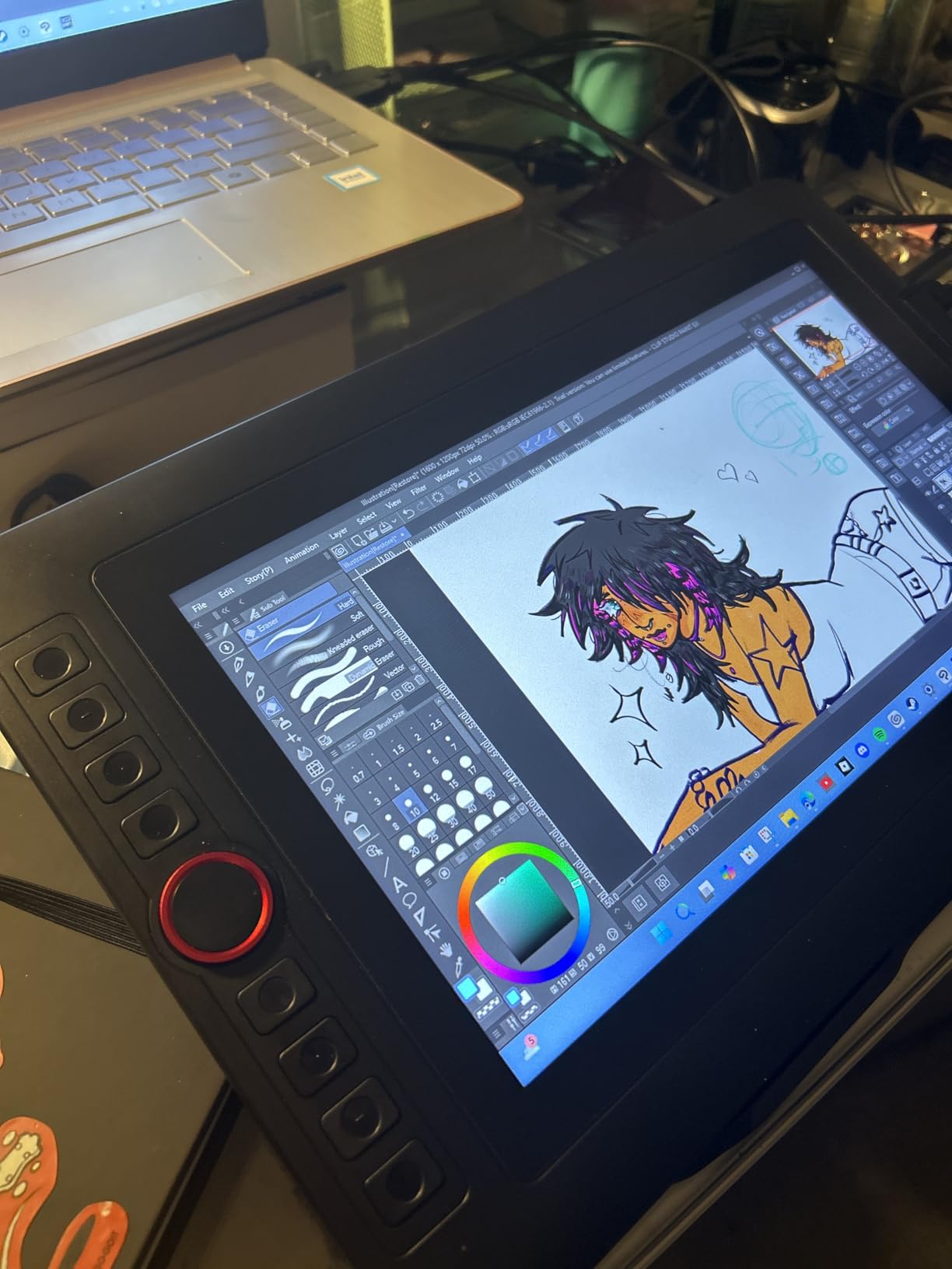 Drawing Tablet with Screen XPPen Artist 22R pro Computer Graphics Tablet 120% sRGB with Battery-Free Stylus Full-Laminated Technology, 21.5 inch Pen Display with 20 Shortcut Keys & 2 Red Dial (Black) customer photo 2
