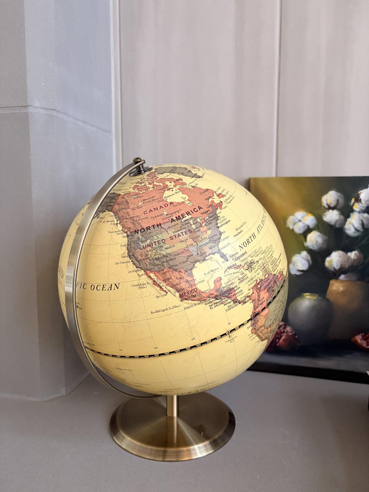 Exerz Antique Globe Dia 5.5-inch Mini Globe - English Map - Modern Map in Vintage Color customer photo 1