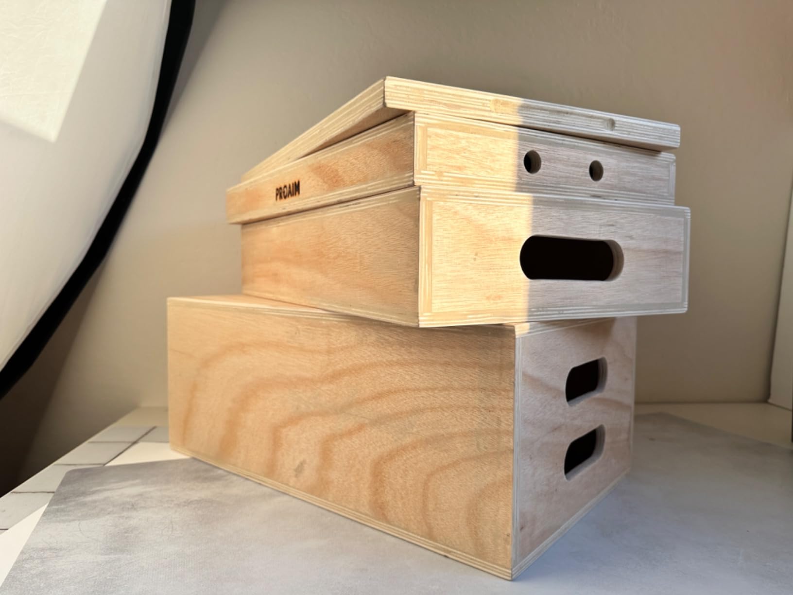 PROAIM Full Set of 4 Standard White APPL-Boxes for Studio, Film Set & Photography. Multi-Use Wooden Boxes. Use them for Propping, Levelling, Standing. Full, Half, Quarter & Pancake (AB-SET4-WH) customer photo 2
