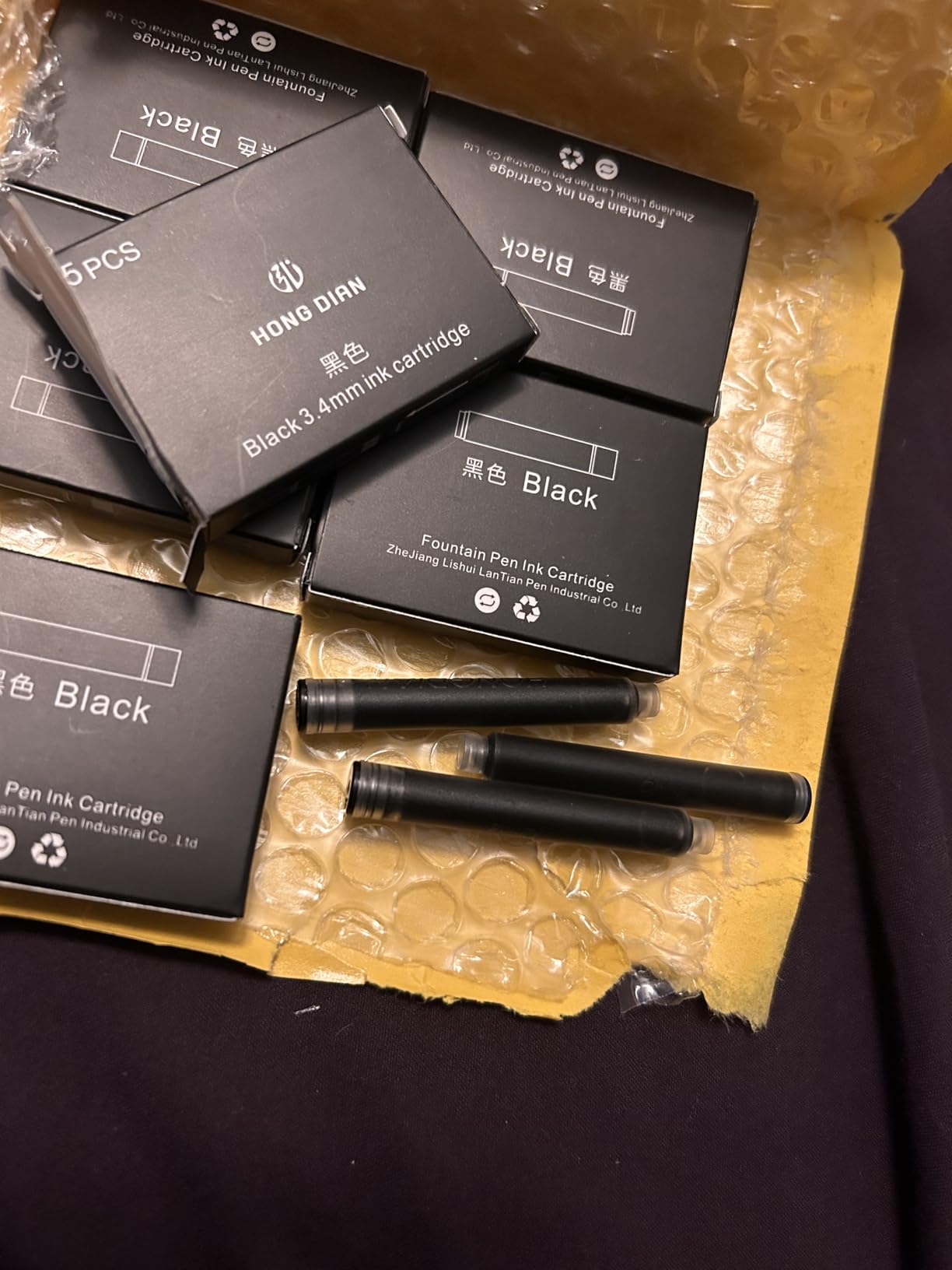 Asvine Fountain Pen Ink Cartridges Black Color, Set of 30 Refill Ink Cartridges, 3.4 mm Bore Diameter customer photo 1