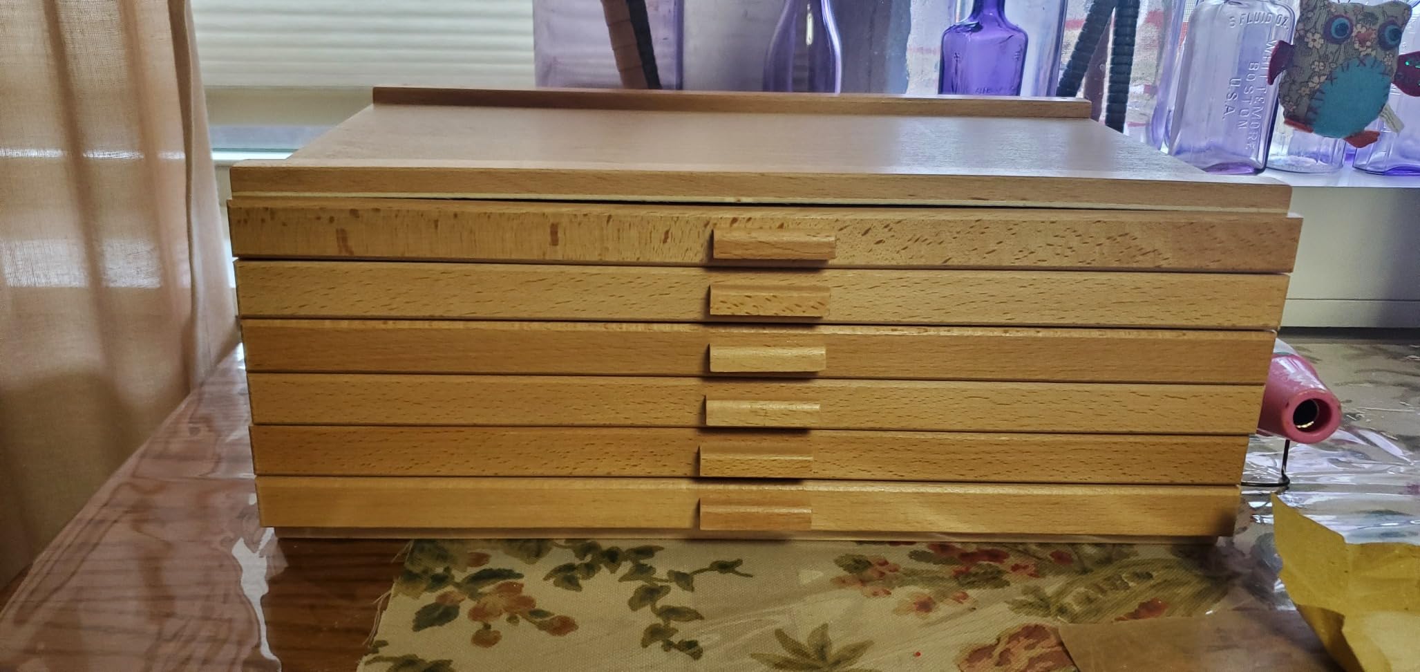7 Elements 6 Drawer Wooden Artist Storage Supply Box for Pastels, Pencils, Pens, Markers, Brushes and Tools customer photo 2