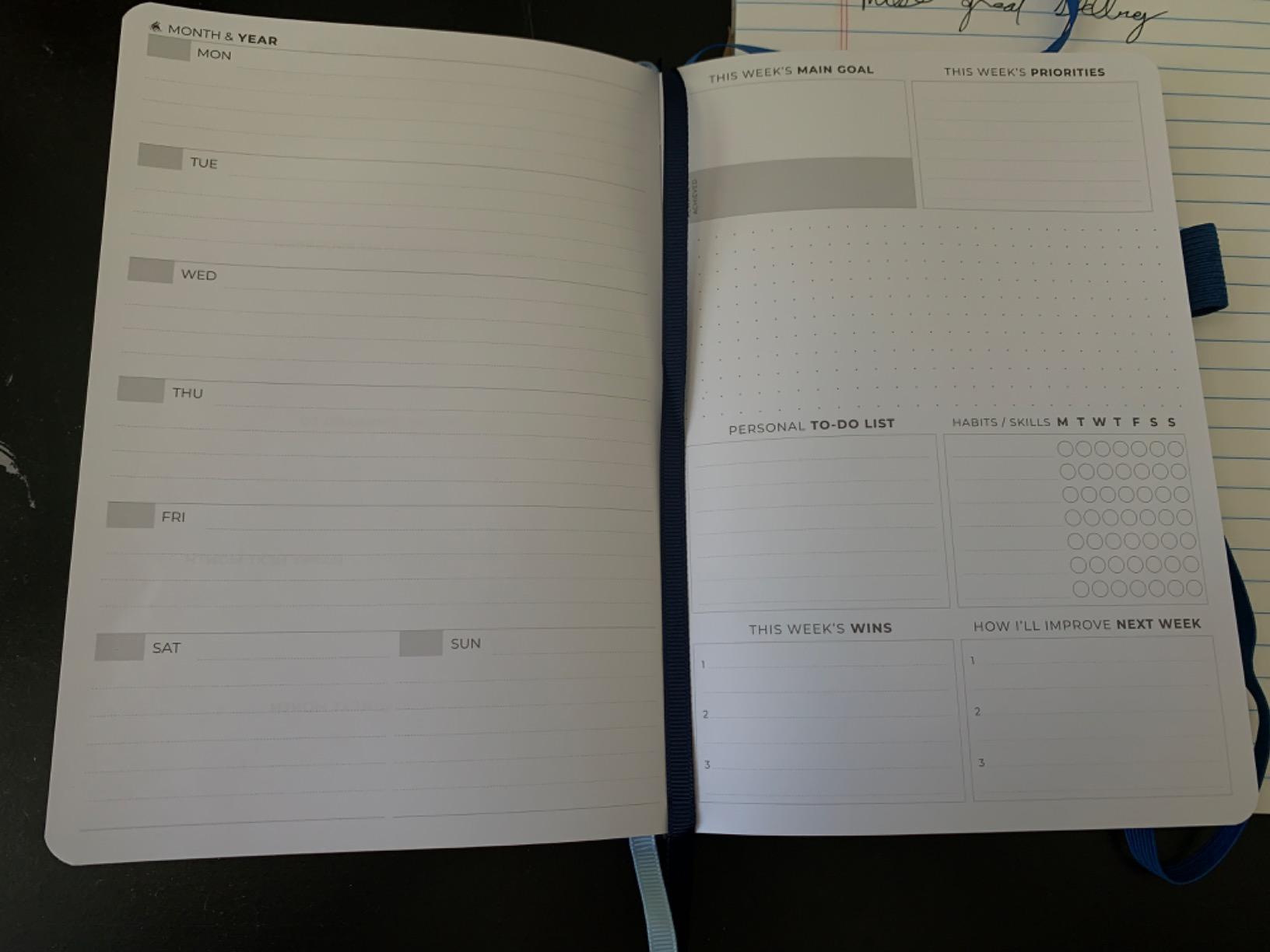 Clever Fox Planner Premium Edition - Undated Luxurious Weekly & Monthly Planner to Increase Productivity and Hit Your Goals - Organizer - Start Anytime, A5, Lasts 1 Year, Silver Black (Weekly) customer photo 2