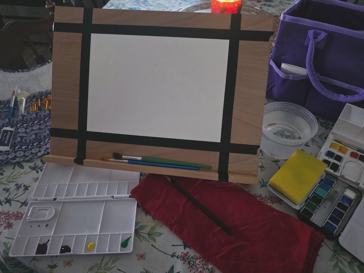 Falling in Art 5-Position Wood Drafting Table Easel Drawing and Sketching Board, 16 1/2 Inches by 12 1/8 Inches customer photo 2