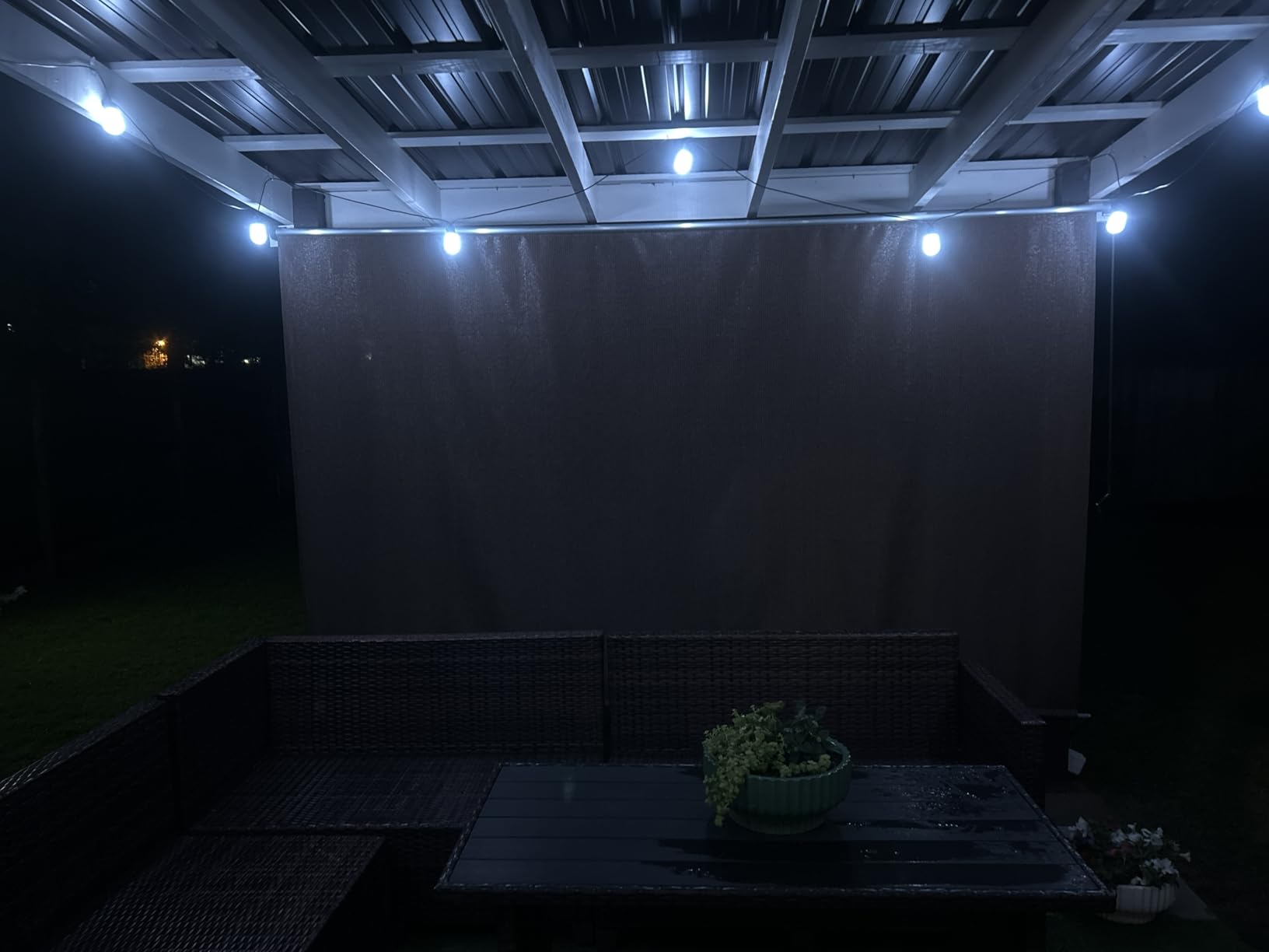 Govee Smart Outdoor String Lights H7015, 48ft RGBIC Outdoor Lights with 15 Dimmable LED Bulbs, IP65 Waterproof, Color Changing Warm White Lights with 47 Scene Modes for Patio, Backyard, App Control customer photo 2
