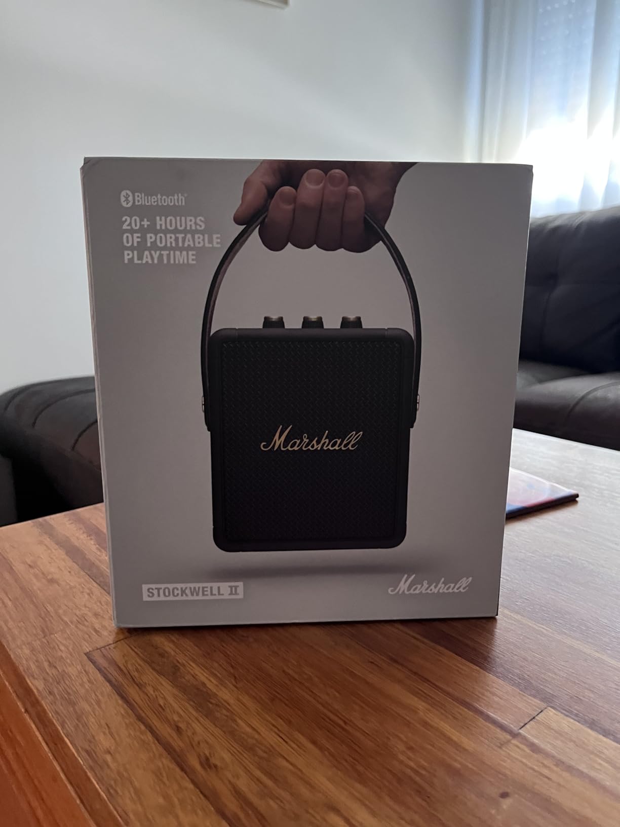 Marshall Stockwell II Portable Bluetooth Speaker, Black and Brass customer photo 2