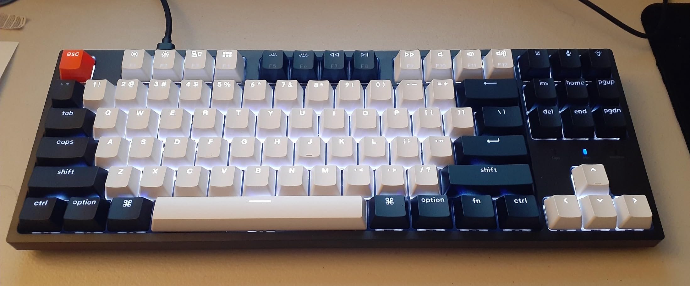Keychron C1 TKL Mechanical Gaming Keyboard - Wired White LED Backlit Compact Keyboard with Linear Mechanical Switches, Compatible with Mac & Windows customer photo 1