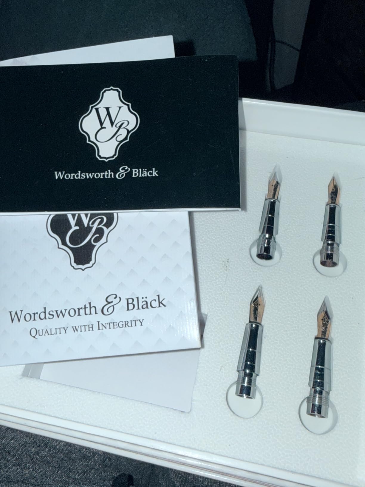 Wordsworth & Black Fountain Pen Gift Set, Includes Bottle, 6 Cartridges, Refill Converter, 4 Replacement Nibs, Premium Package, Journaling, Calligraphy, Smooth Writing Pens [Black Gold] customer photo 2