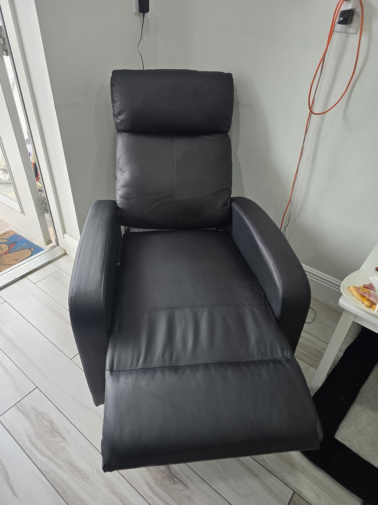 FDW Recliner Sofa Massage Chair Home Theater Seating with Lumbar Support and Padded Backrest for Living Room and Bedroom (Leather, Black) customer photo 1