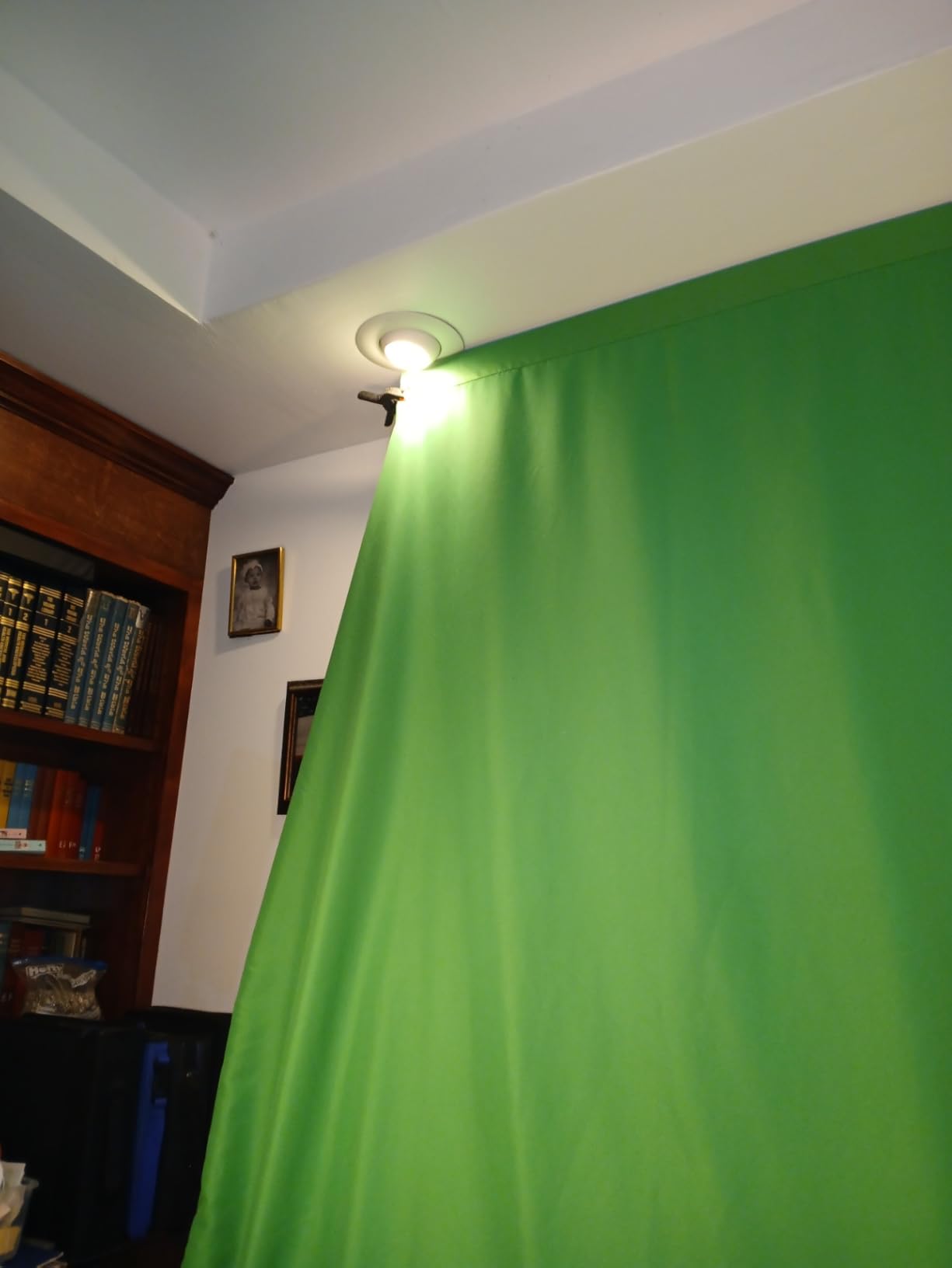 Aimosen 10 X 7 FT Green Screen Backdrop for Photography, Chromakey Virtual GreenScreen Background Sheet for Zoom Meeting, Cloth Fabric Curtain for Party Decor Video Studio Calls Streaming Gaming Photo customer photo 1