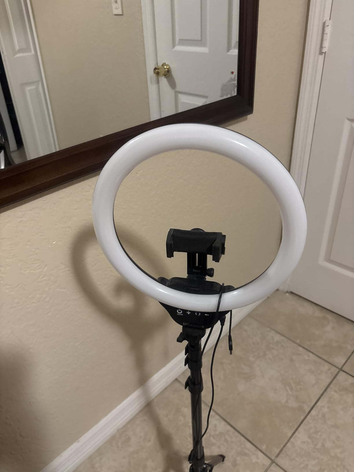 UBeesize 12'' LED Ring Light with 62'' Tripod Stand, Selfie Ring Light for Video Recording, Live Streaming, TikTok & YouTube, Compatible with iPhone & Android (Black) customer photo 2