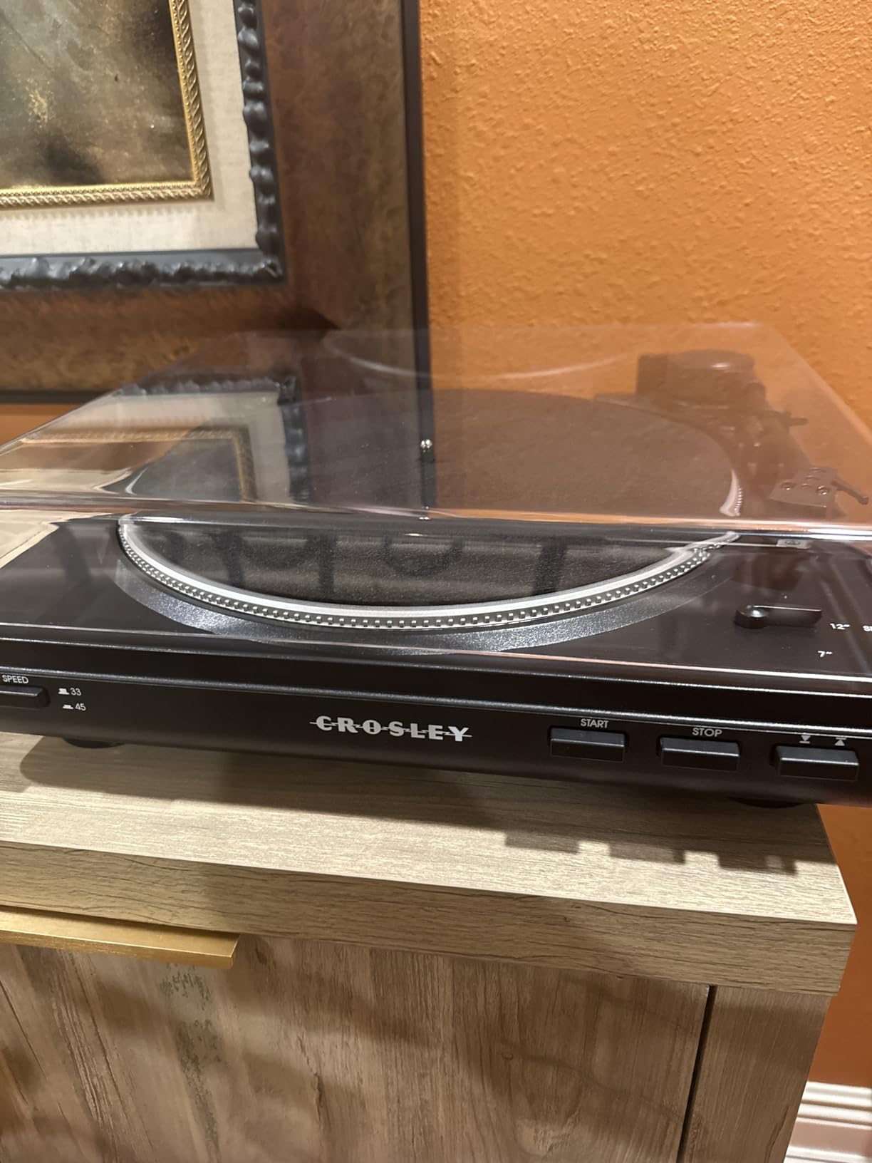 Crosley T400D-BK Fully Automatic Bluetooth 2-Speed Turntable Record Player with Built-in Preamp, Black customer photo 2