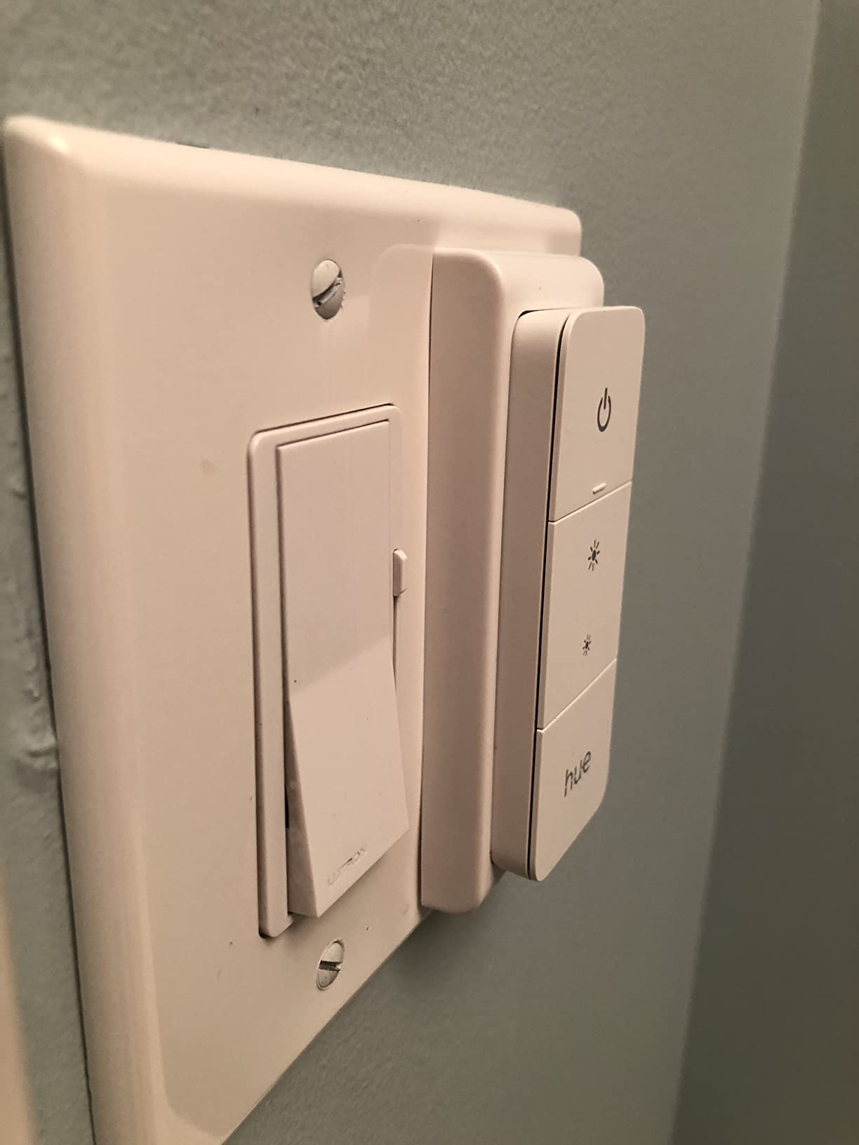Smart Dimmer Switch Remote, White, 1 Pack, Turns Hue Lights On, Off, Dims or Brightens, Smart Home Control, Requires Bridge, Easy, No-Wire Installation customer photo 2