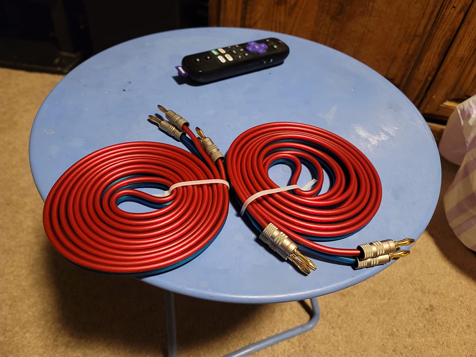 AutCreation Speaker Cable Wire with Banana Plugs, 14 AWG HiFi Pure Copper customer photo 1
