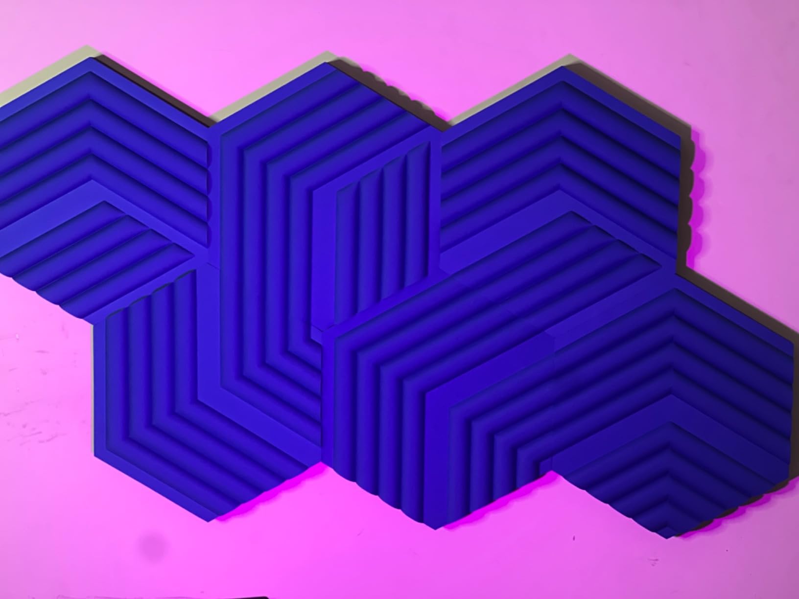 Elgato Wave Panels Starter Set (Blue) - 6 acoustic treatment panels, dual density foam, proprietary EasyClick frames, modular design, easy setup and removal customer photo 1