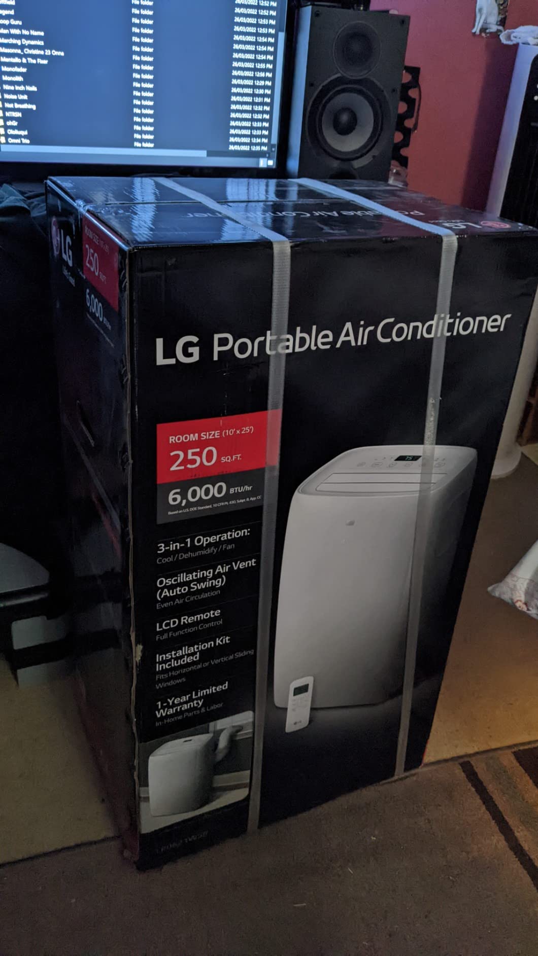 LG 8,000 BTU (DOE) 12,000 BTU (ASHRAE) Smart Portable Air Conditioner, 115V, Cools 350 Sq.Ft., Voice Control, Works with LG ThinQ, Amazon Alexa, and Hey Google customer photo 1