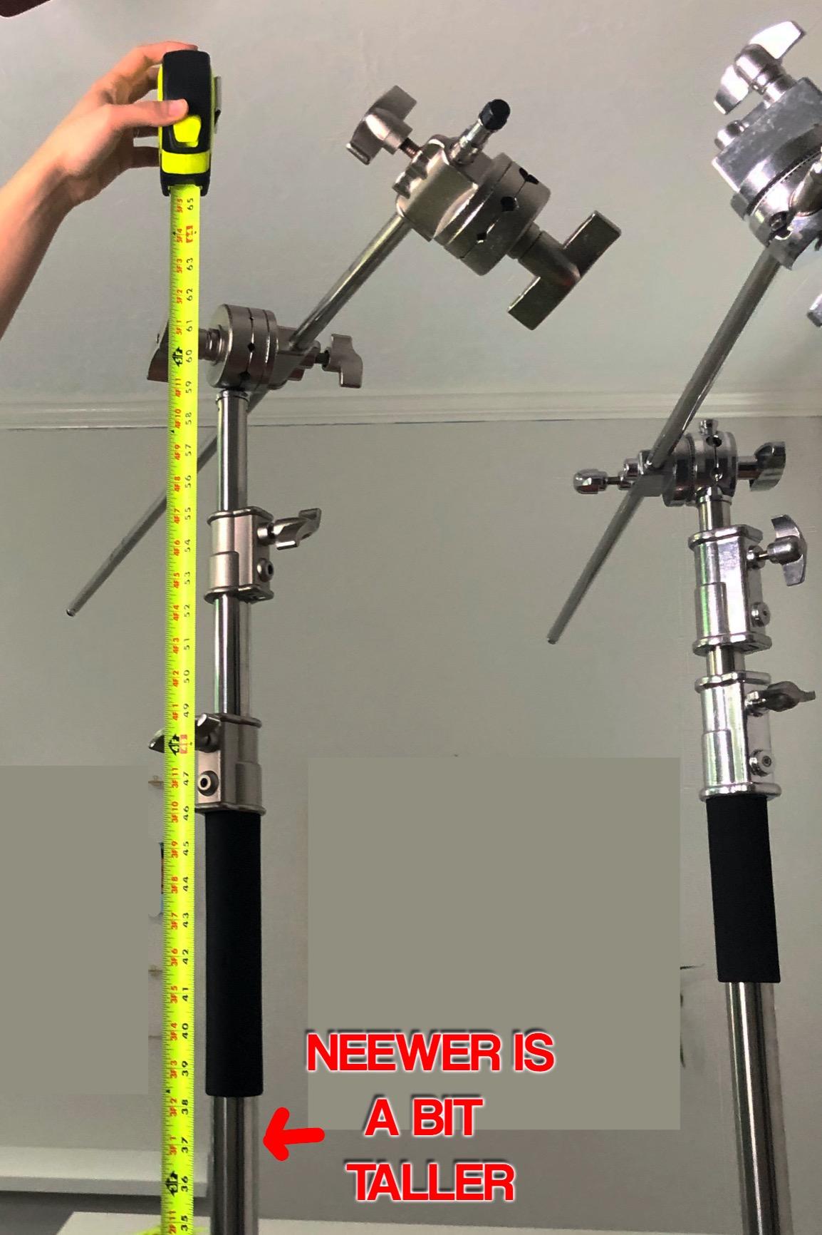 LOMTAP C Stand Light Stand Stainless Metal Photography Kit - Heavy Duty 10.8ft/330cm Vertical Pole, 4.2ft/128cm Boom Arm, Adjustable Base, Water Sandbag, 2 Grip Heads, 3 Clips for Softbox, Reflector customer photo 2
