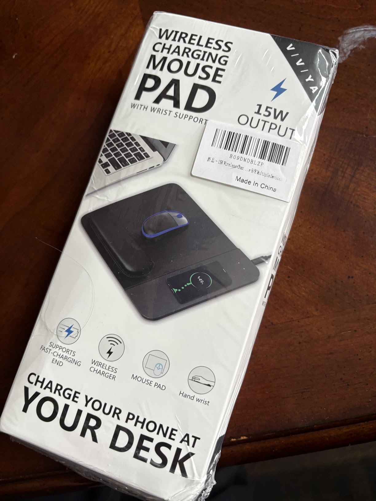 15W Wireless Charging Mouse Pad with Wrist Support, Fast Qi Wireless Charger Mouse Mat customer photo 2