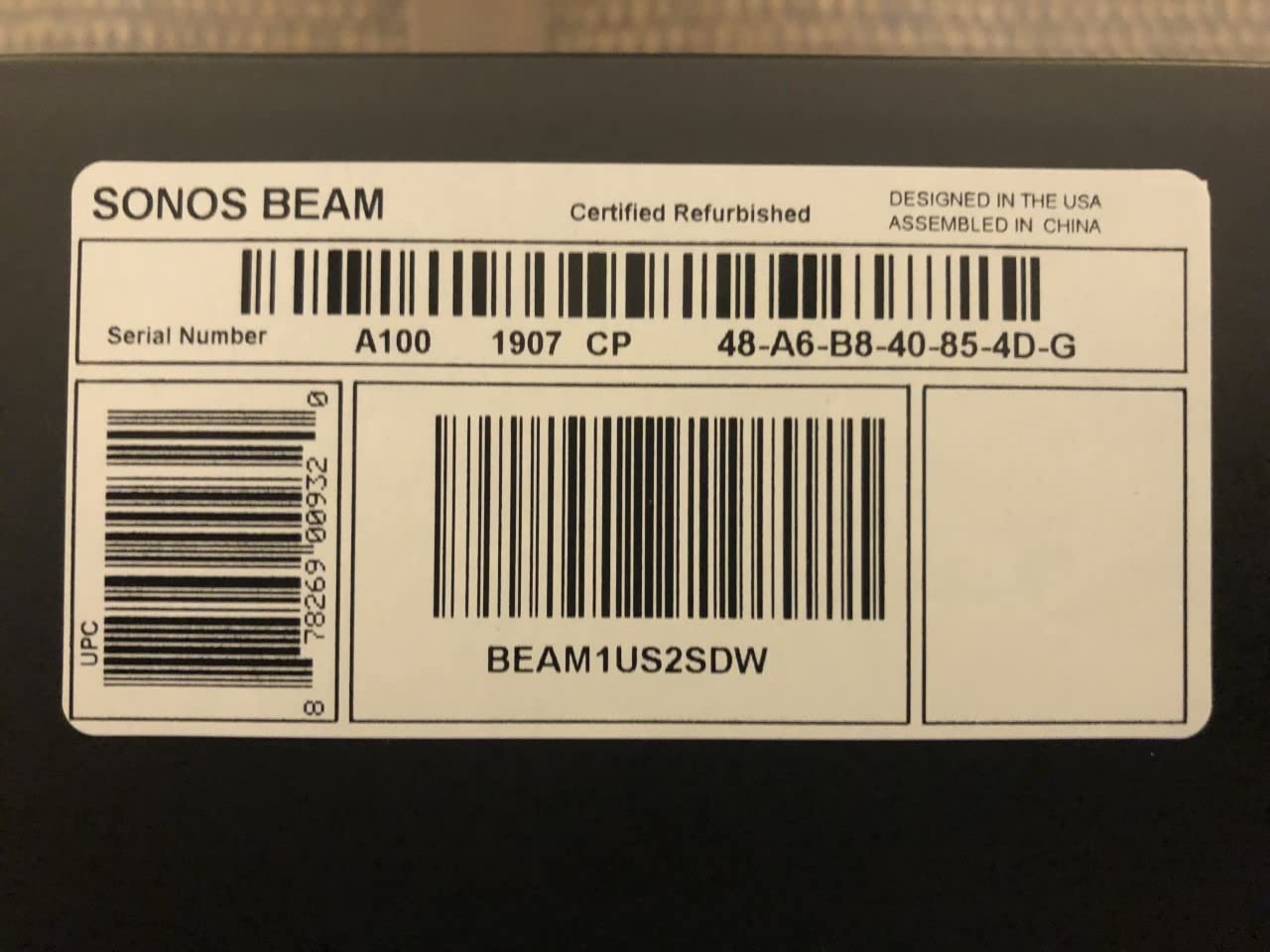 Sonos Beam Gen 2 - Black - Soundbar with Dolby Atmos customer photo 1