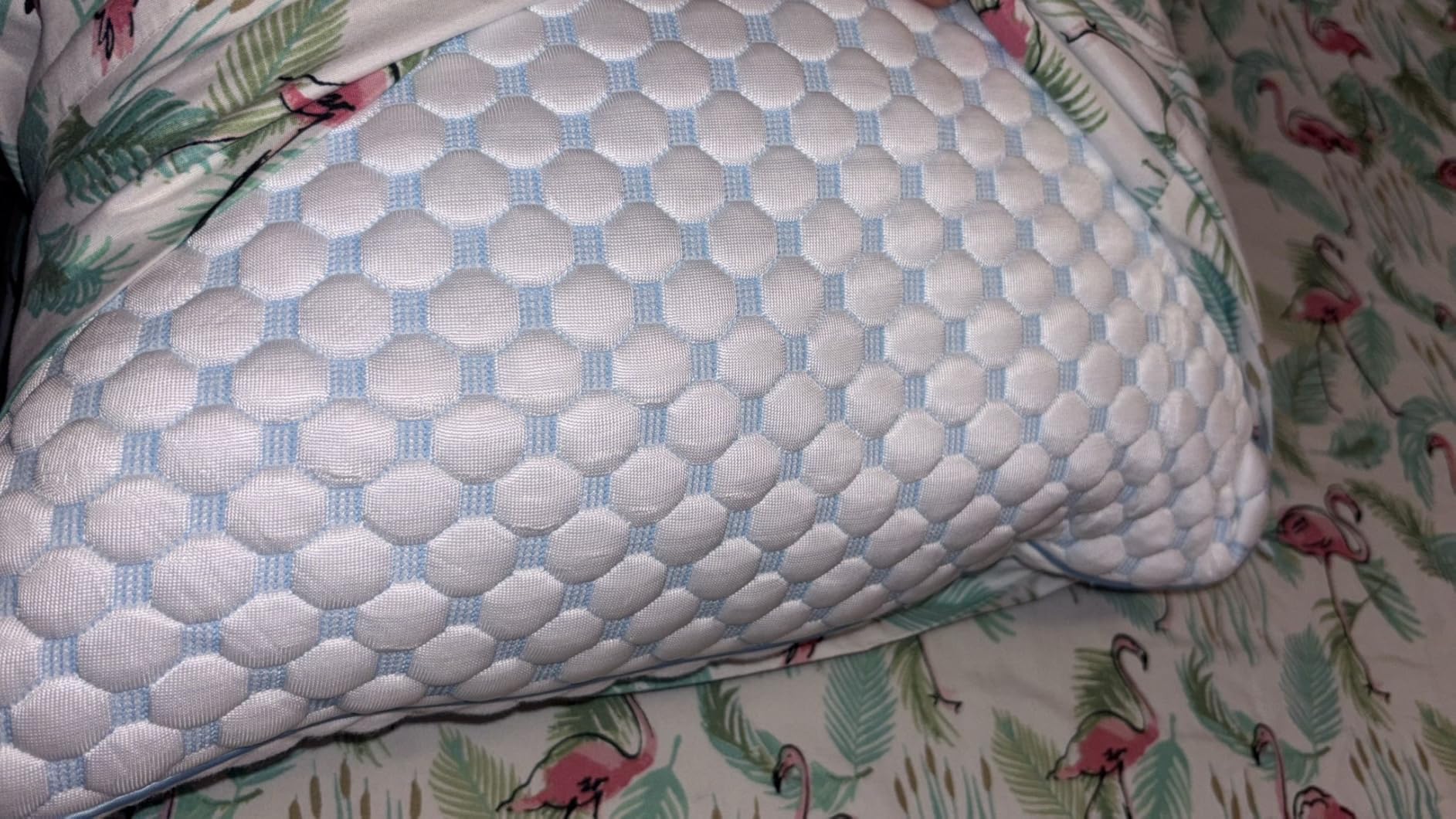 OSBED Cooling Adjustable Shredded Memory Foam Pillows Queen Size Set of 2 - Temperature-Regulating for All Sleepers with Dual Airflow Ventilation (CertiPUR-US & Hypoallergenic & Machine Washable) customer photo 1
