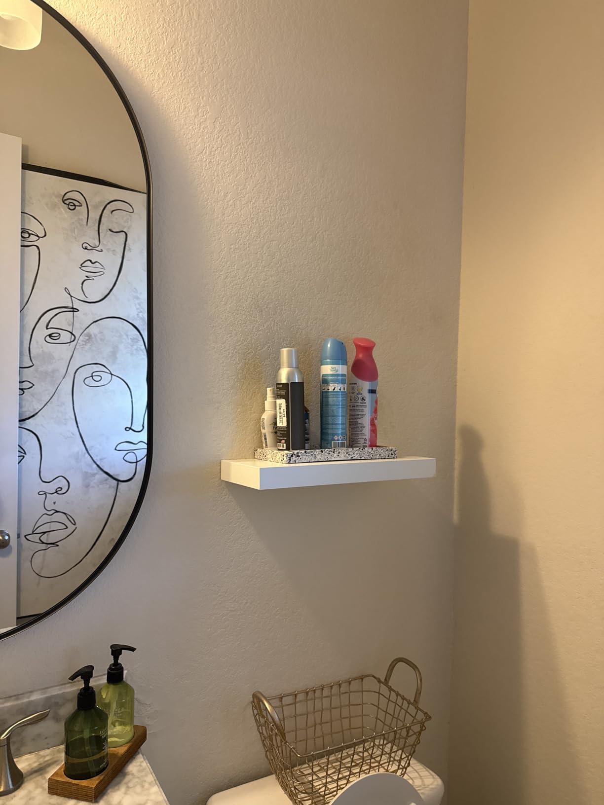 QEEIG Floating Shelves for Wall Bathroom Shelf Bedroom Kitchen Living Room Hanging Book Shelves Small Farmhouse Decor 16 inch Set of 3 (Rustic Brown) customer photo 1