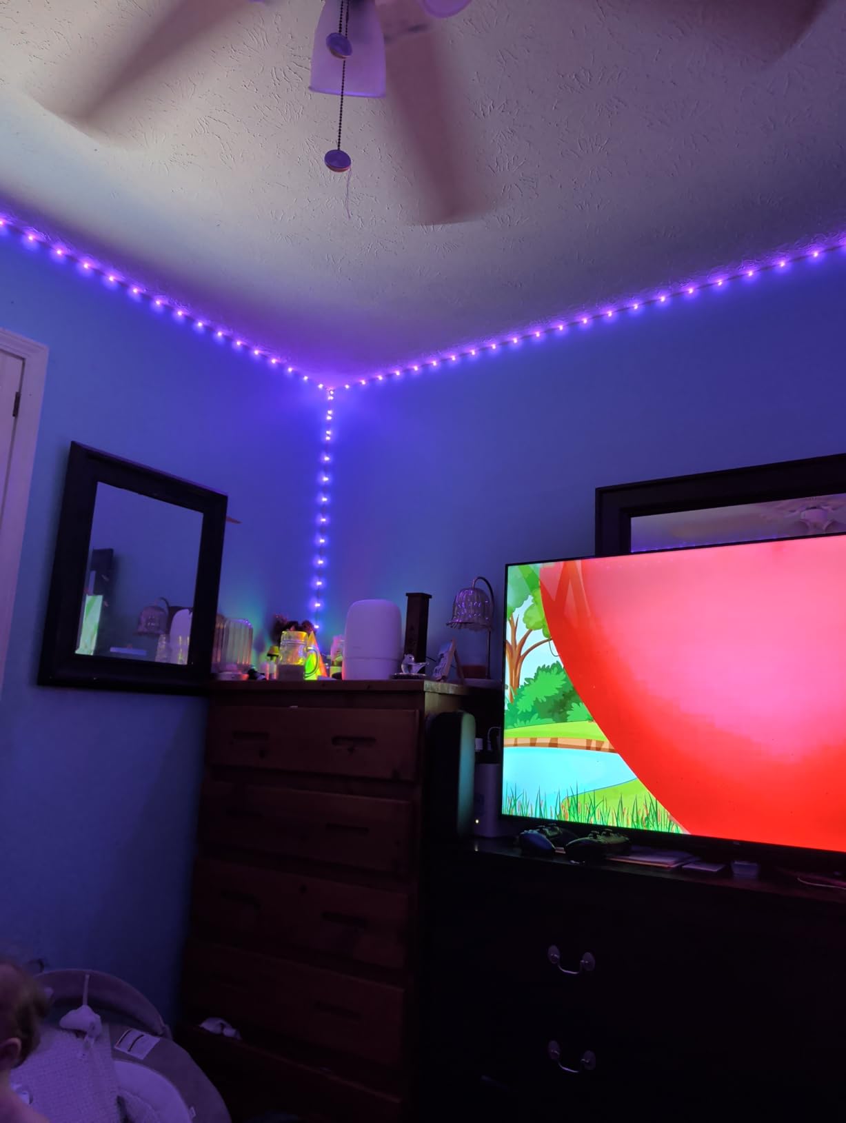 KSIPZE 100ft Led Strip Lights RGB Music Sync Color Changing Led Lights with Smart App Control Remote Led Lights for Bedroom Room Lighting Flexible Home Decor customer photo 1