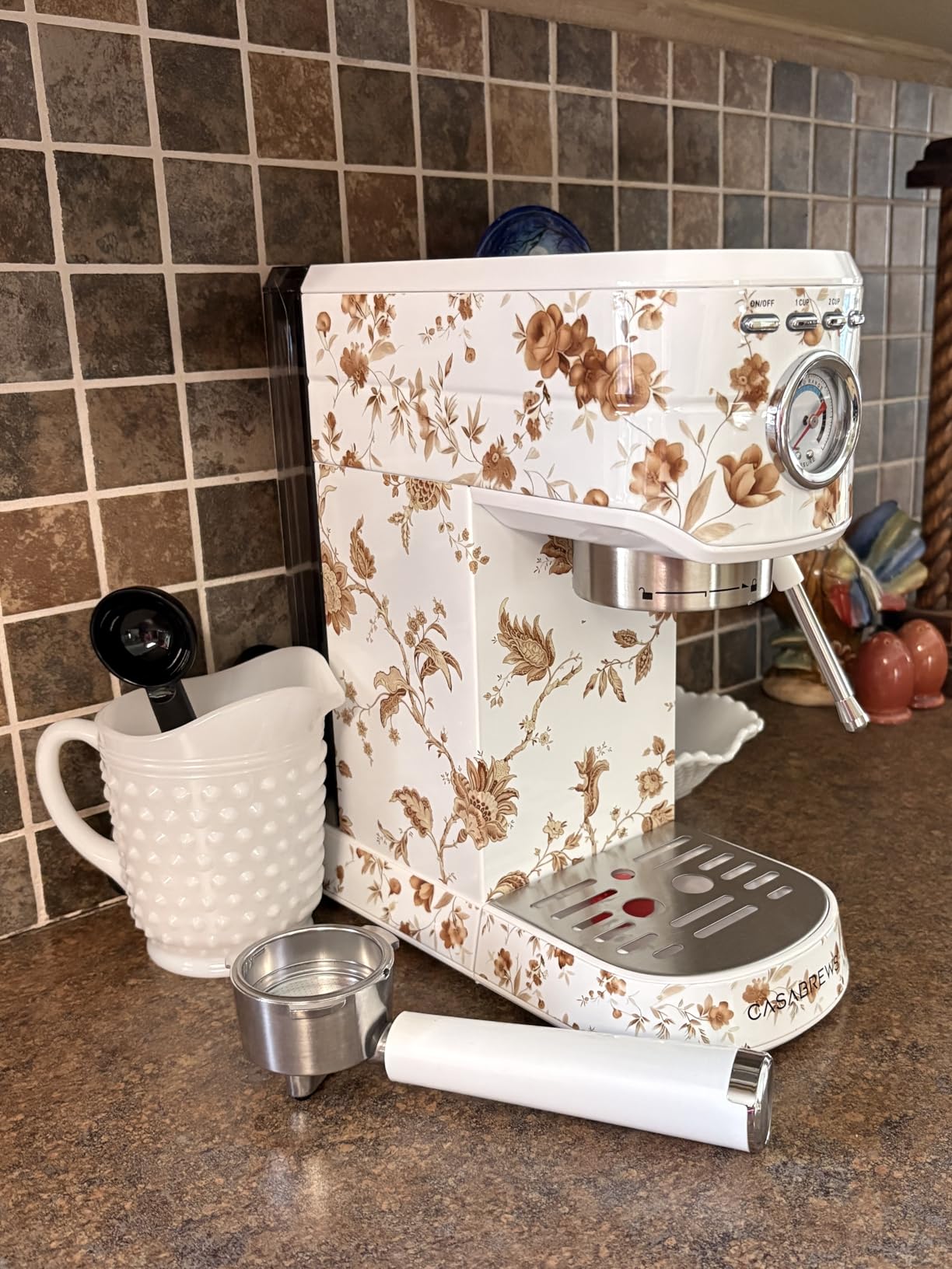 CASABREWS CM5418 Espresso Machine 20 Bar, Compact Espresso Maker with Steam Milk Frother, Stainless Steel Coffee Machine with 34oz Removable Water Tank for Cappuccino, Small Latte Machine, Silver customer photo 2