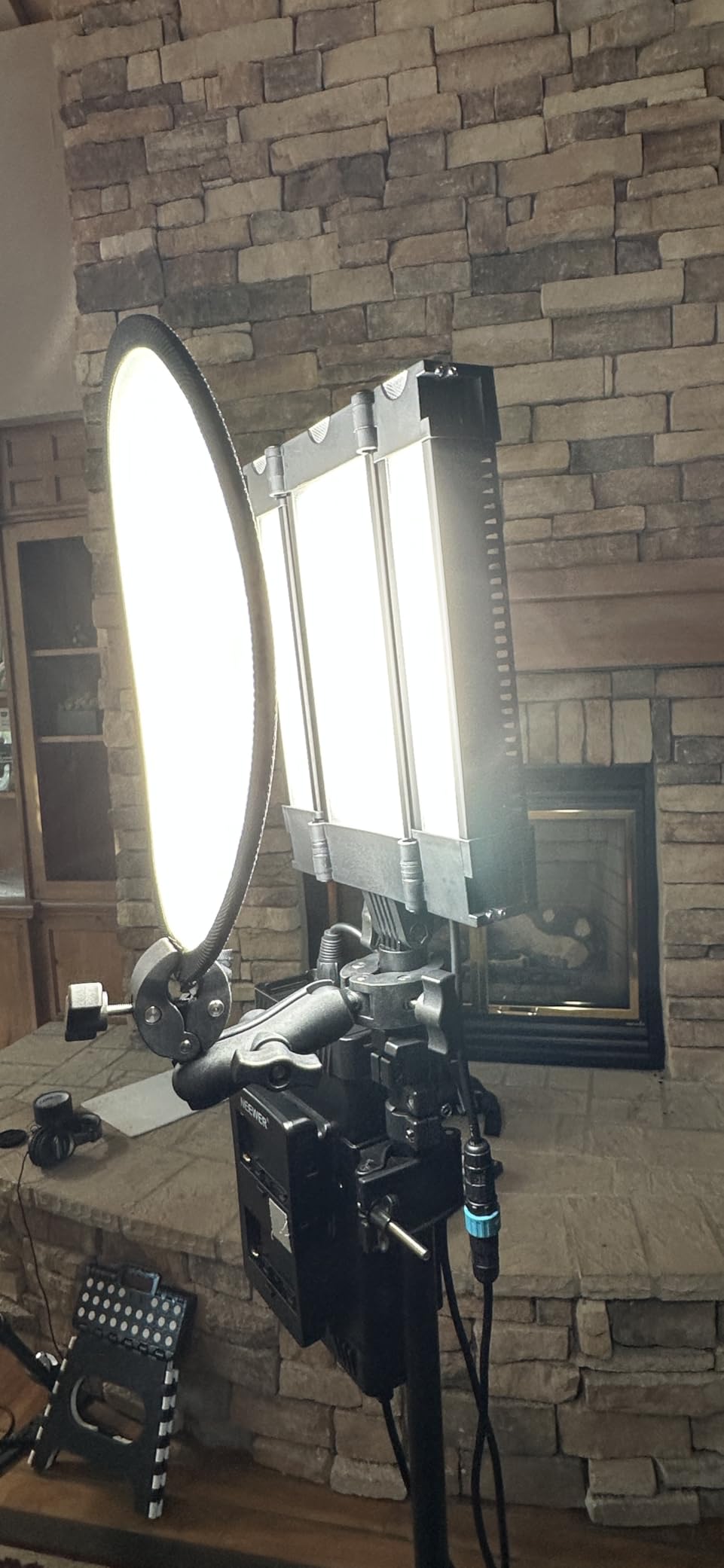 Taisioner Double Super Clamp Mount Umbrella Clamp Camera Clamp Pole Clamp for Monitor Bracket Magic Socket Arm Desk Photo Studio Light Stand, Photography Reflector, Flag Holder Mount, Cross Bar customer photo 1