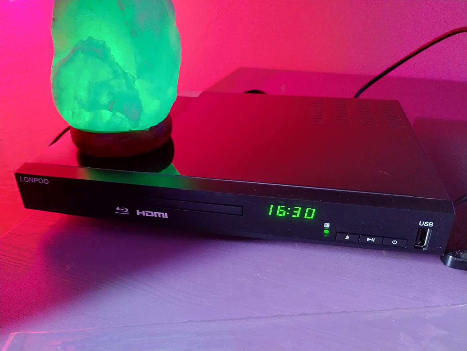Blu Ray DVD Player, Full HD Blu-ray Disc Player CD Players with Easy Hook Up and User Friendly, 1080P Home Theater DVD Player with HDMI Output, Support HDD and USB Playback customer photo 2