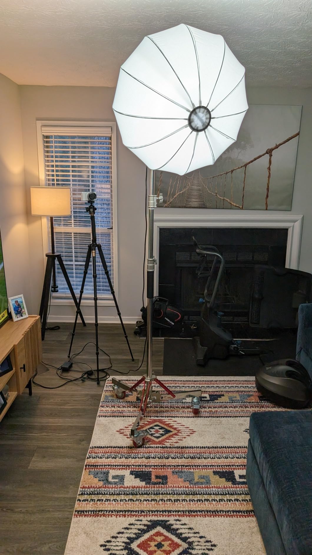 Stainless Steel Heavy Duty C-Stand with Boom Arm,10.8ft/330cm Adjustable Photography Stand with 4.2ft/128cm Holding Arm,2 Grip Head,Sandbag,Storage Bag for Studio Monolight, Softbox, Reflector customer photo 1