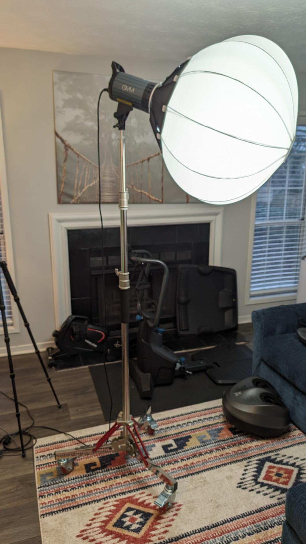 Stainless Steel Heavy Duty C-Stand with Boom Arm,10.8ft/330cm Adjustable Photography Stand with 4.2ft/128cm Holding Arm,2 Grip Head,Sandbag,Storage Bag for Studio Monolight, Softbox, Reflector customer photo 2