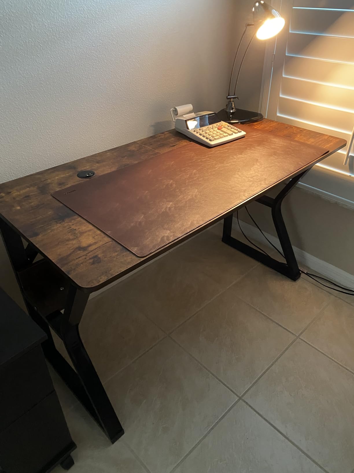 Cossini XL Desk Pad - Large Vegan Leather Desk Mat (17 x 36) - Buttery Smooth Writing, Damage Blocking, Non-Slip, Waterproof - Home Office Computer Desk Protector Blotter Laptop Keyboard Mouse Pad customer photo 2