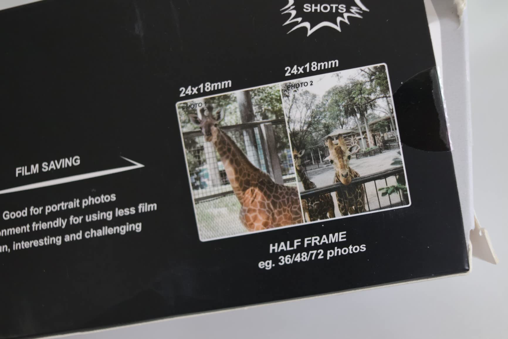 1 Shot Point and Shoot 35mm Film Camera, Reusable Retro Half Frame Camera, Built in Flash, Included One Roll ASA/ISO 400 Black & White Film (Brown) customer photo 2