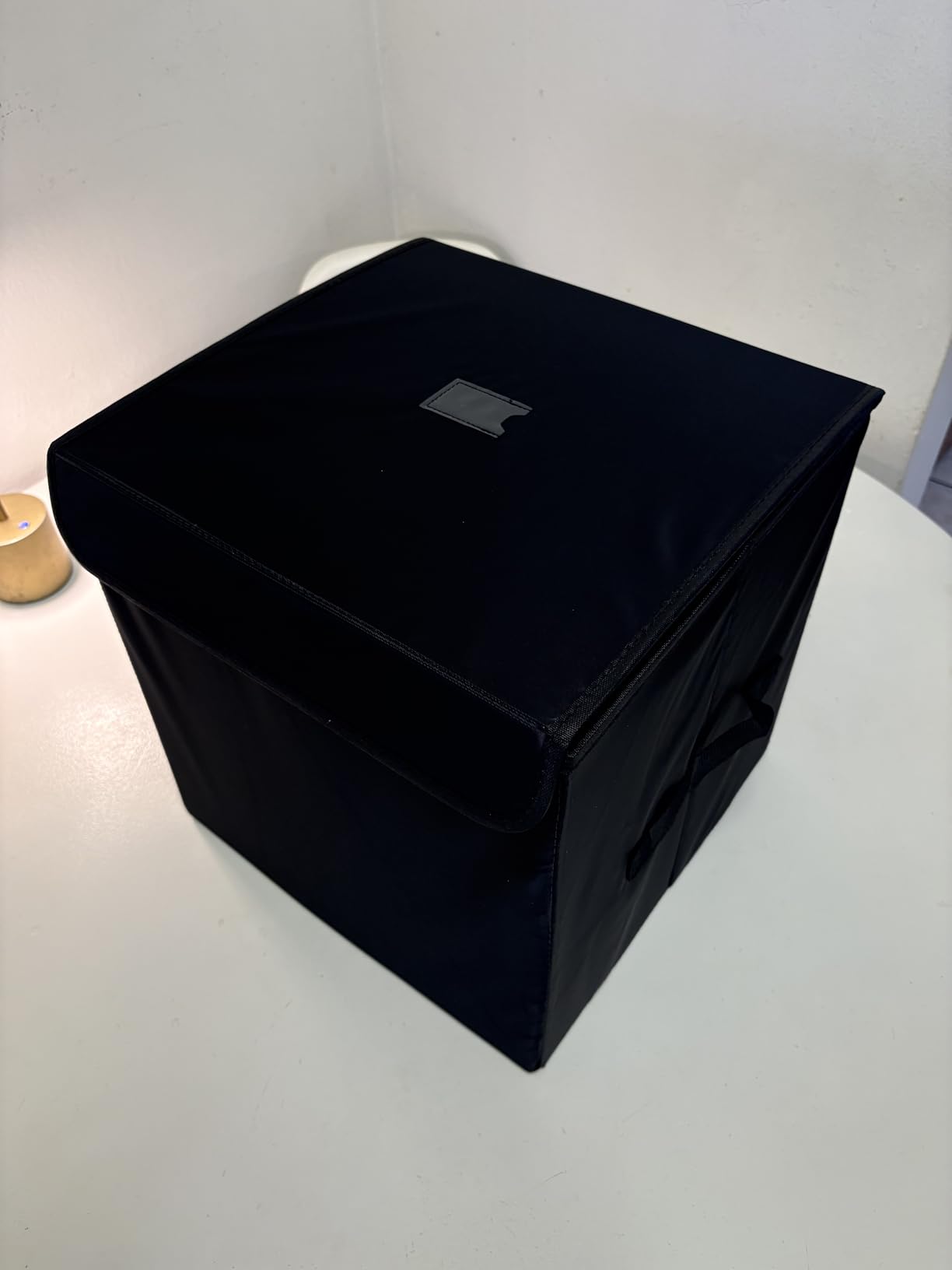 UENTIP Vinyl Record Storage Box - 7-inch LP Crate Holds 60 Records - Pack of 1 - 11x7.67x7.67 Inch - Black customer photo 1