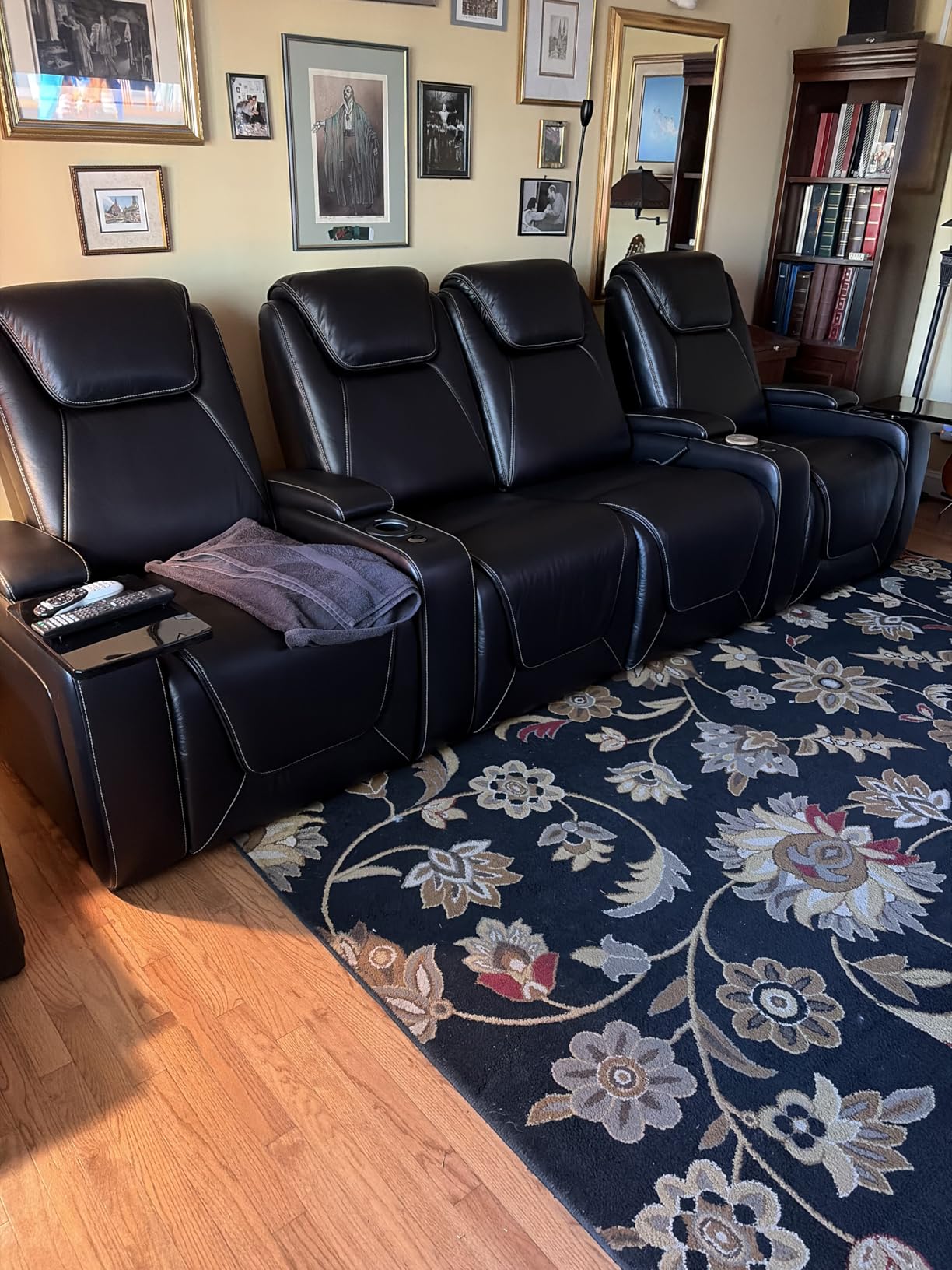 Seatcraft Paladin Home Theater Seating, Heat & Massage, Powered Headrest, Powered Lumbar, Italian Leather, Powered Recline, Single Recliner customer photo 1