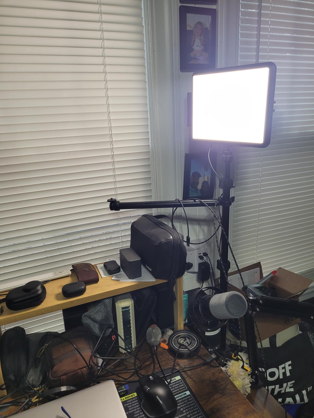 2-Pack LED Video Light Kit, NiceVeedi Studio Light, 2800-6500K Dimmable Photography Lighting Kit with Tripod Stand & Phone Holder, 73