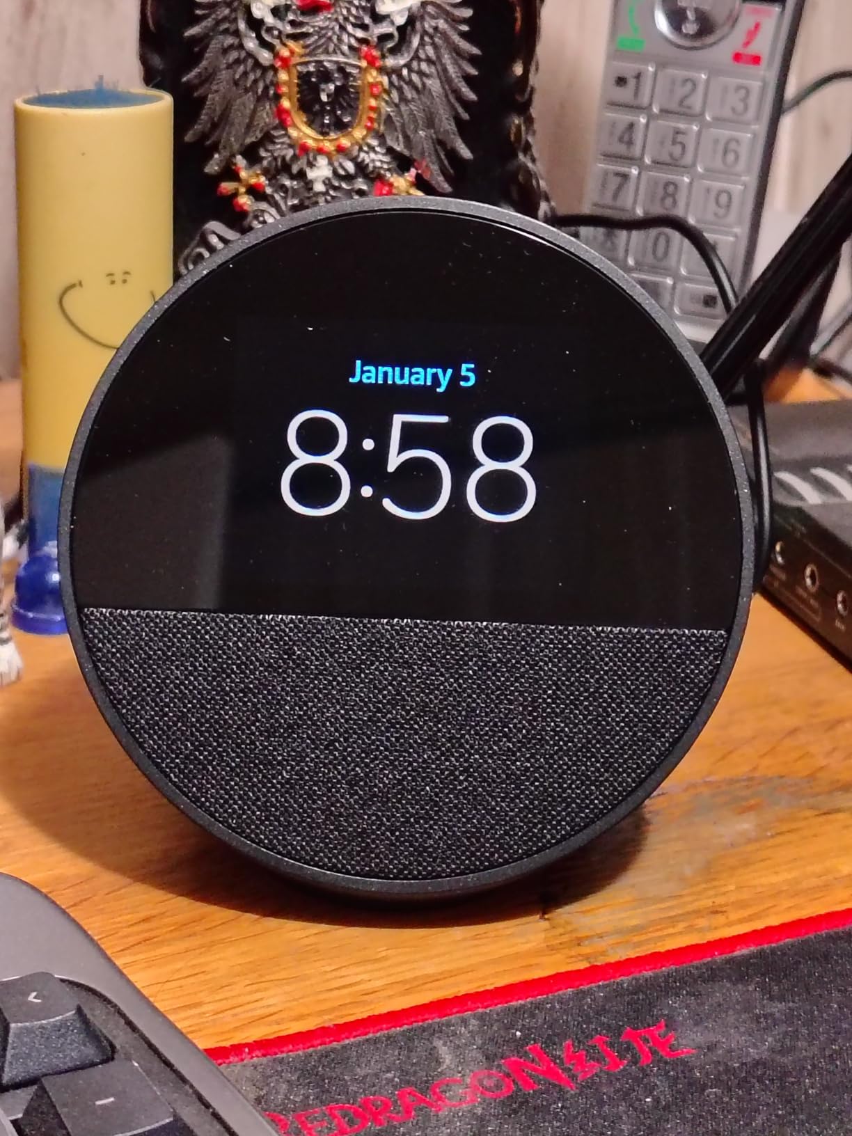 Amazon Echo Spot (newest model), Smart alarm clock with 2.83