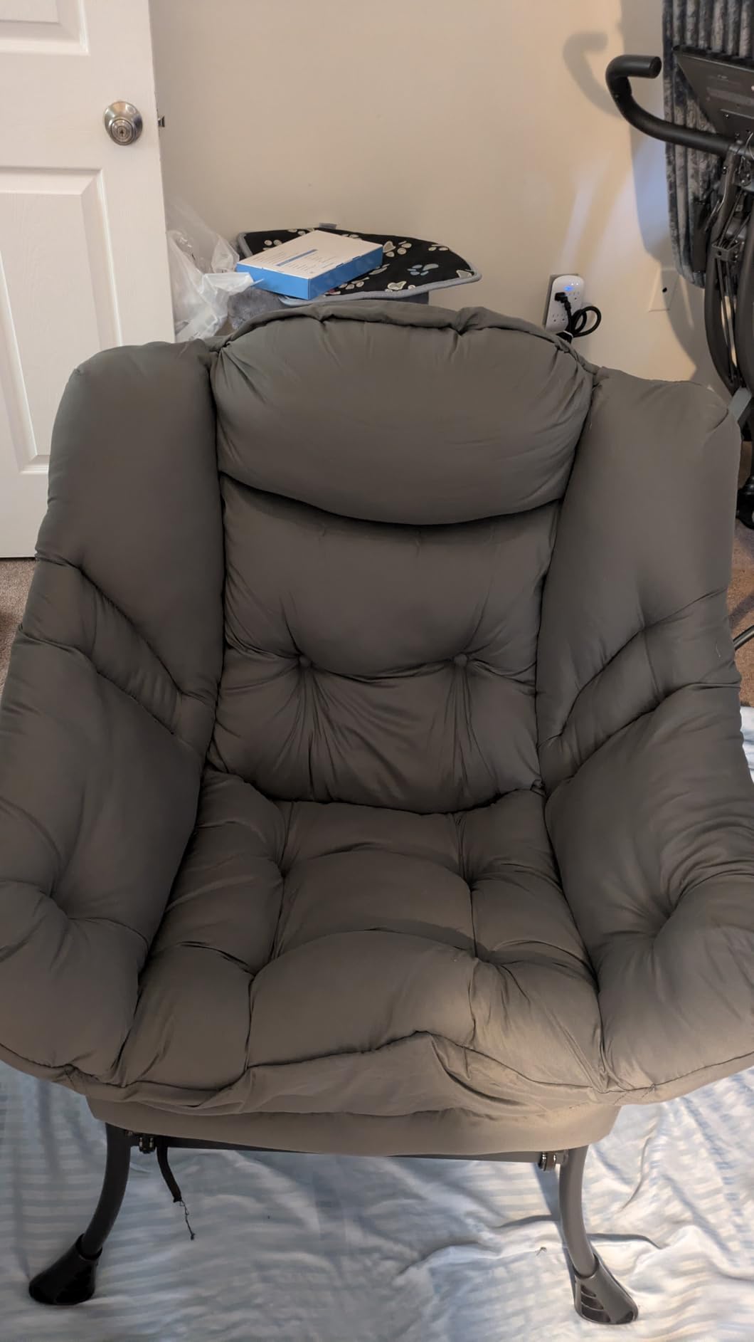 Tiita Modern Large Accent Chair with Ottoman, Comfy Leisure Sofa Armchair with Footrest, Reading Chair for Bedroom, Living Room, Dorm Rooms, Garden customer photo 1