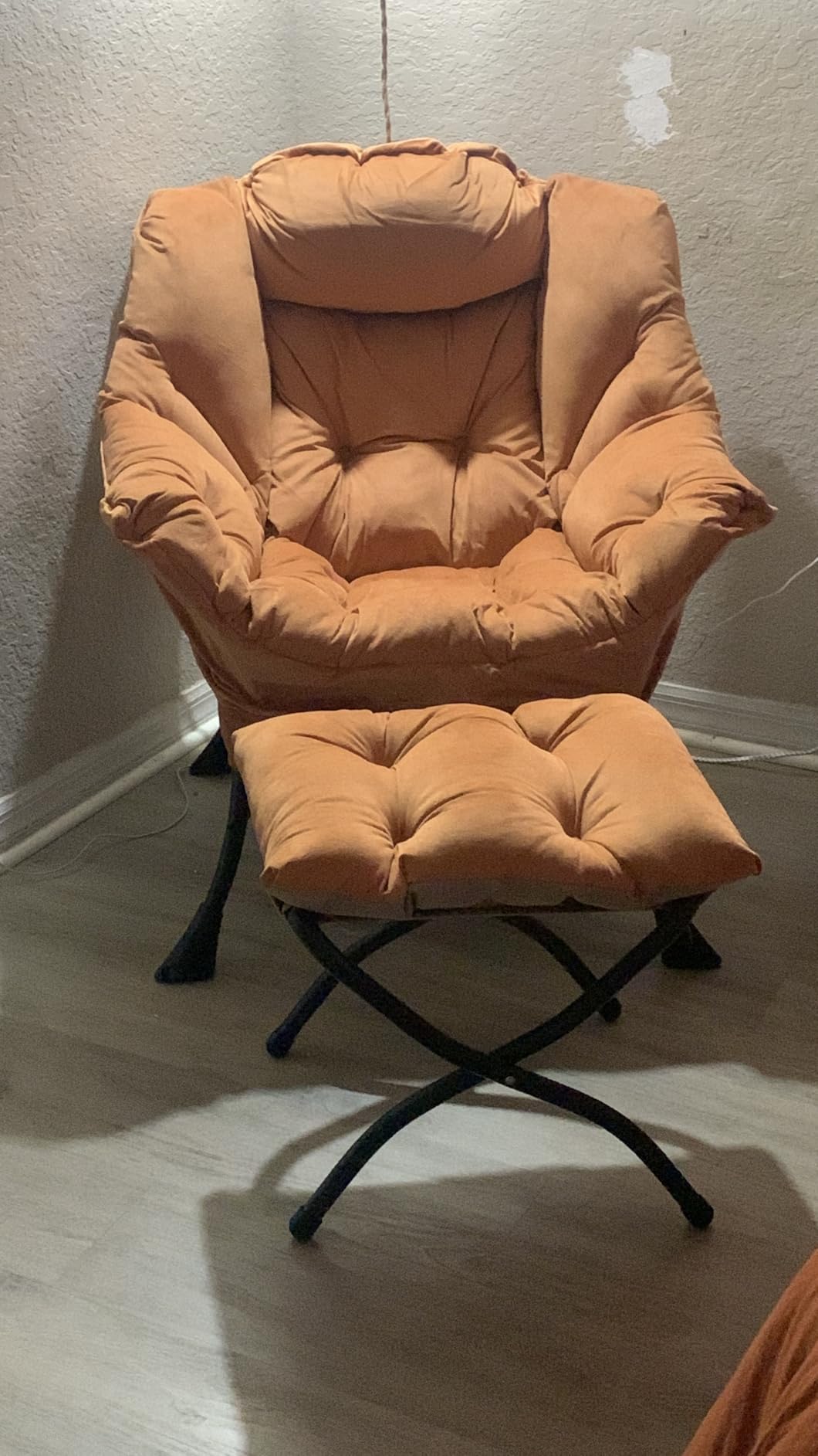Tiita Modern Large Accent Chair with Ottoman, Comfy Leisure Sofa Armchair with Footrest, Reading Chair for Bedroom, Living Room, Dorm Rooms, Garden customer photo 2
