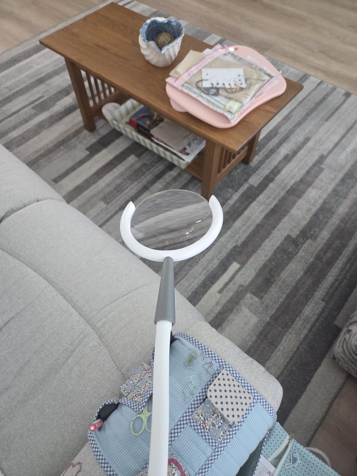 Daylight Company - Magnificent Pro - Magnifying lamp, Bright 6,000K Daylight LEDs, CRI 95+, 3 in 1 Lamp, 1.75X semi-Rimless Lens, Lumens: 600, White customer photo 2