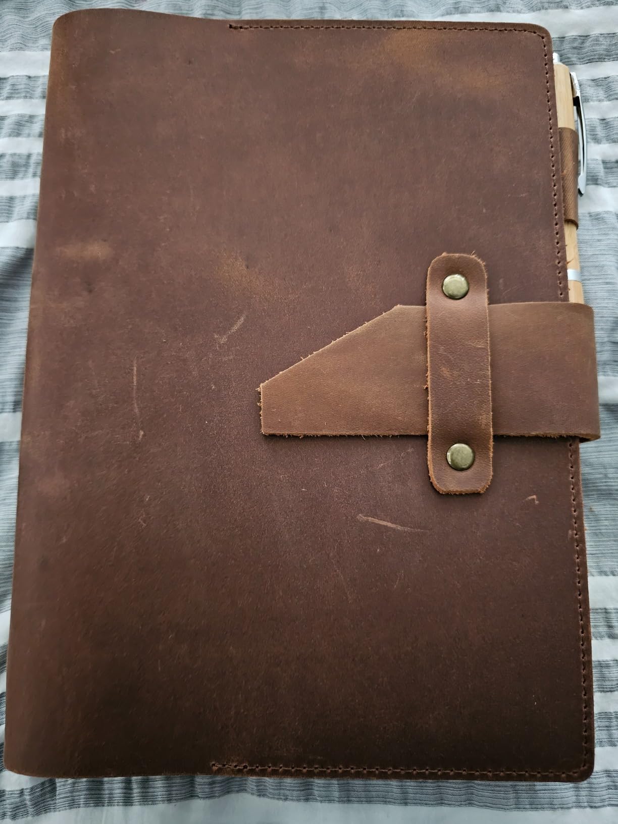 Nekmit Leather Planner 2026, A5 Refillable Runs From January 2026 to June 2027 Ring Binder 5