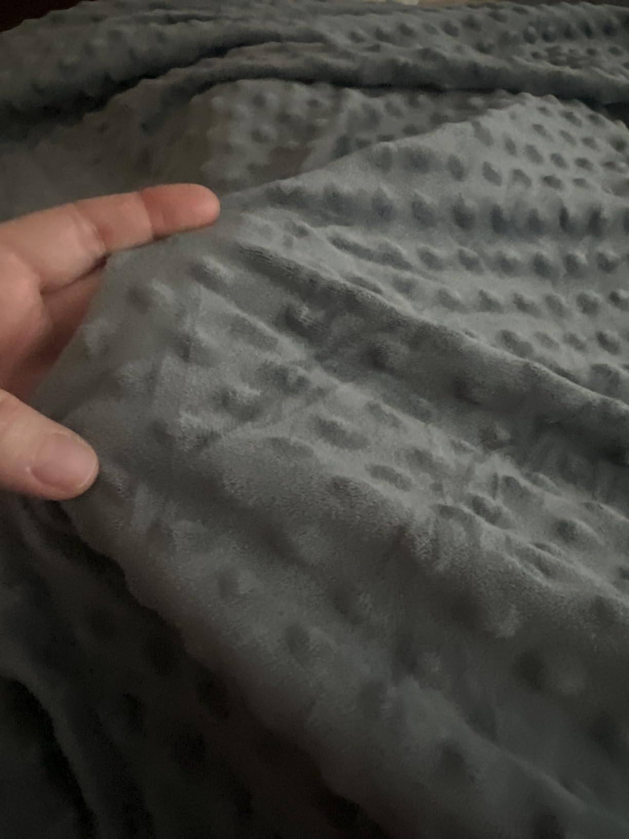 CuteKing Weighted Blanket for Adults (15lbs, 48x72, Full, Grey) Heavy Blanket for 140-150lbs, Weighted Blanket for Cooling & Heating with Premium Glass Beads, Soft Thick Blanket for Adult All-S customer photo 1