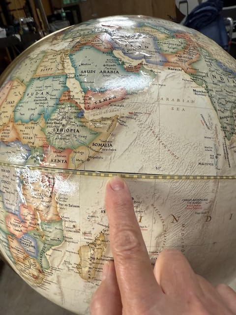 Replogle World Globe with Stand 16 Inch Floor Globe - Antique, Raised Relief Globes For Children and Kids Classroom Decor, Made In USA customer photo 2