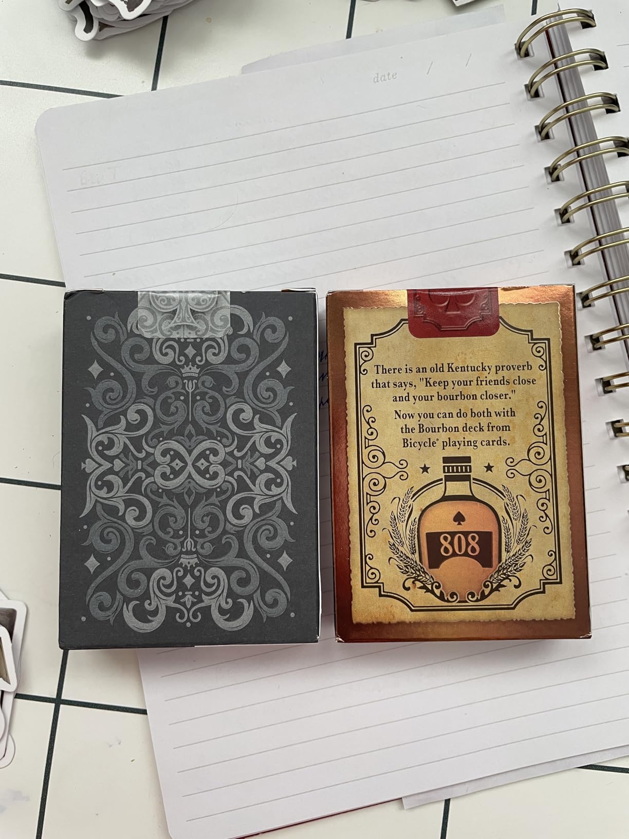 Bicycle Cinder Premium Playing Cards, Silver Smoke Foil, 1 Deck customer photo 2